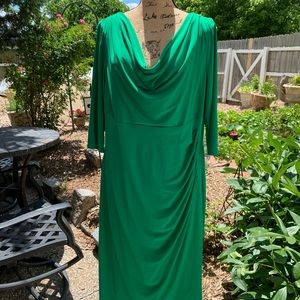 Ralph Lauren green dress 18W NWOT